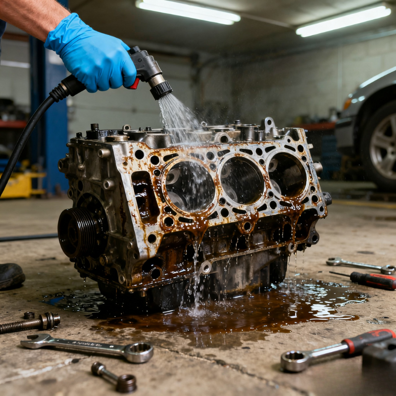 การทำความสะอาดชิ้นส่วนยานยนต์