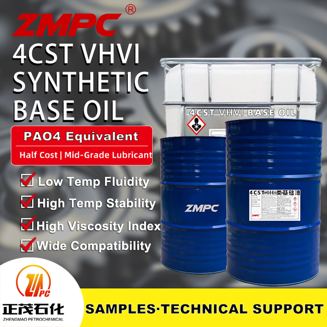 Zhengmao Petrochemical 4cSt VHVI Group III+ น้ำมันพื้นฐานสังเคราะห์ | ทางเลือกที่คุ้มค่ากับ PAO4